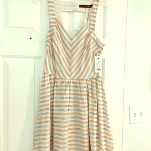 Sugar Lips Linen striped dress size small